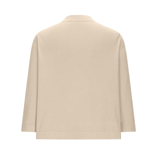 Women's Cropped Cardigan Sweaters 3/4 Sleeve Button Down Bolero Shrug Knit Sweater Open Front Lightweight Cardigans3