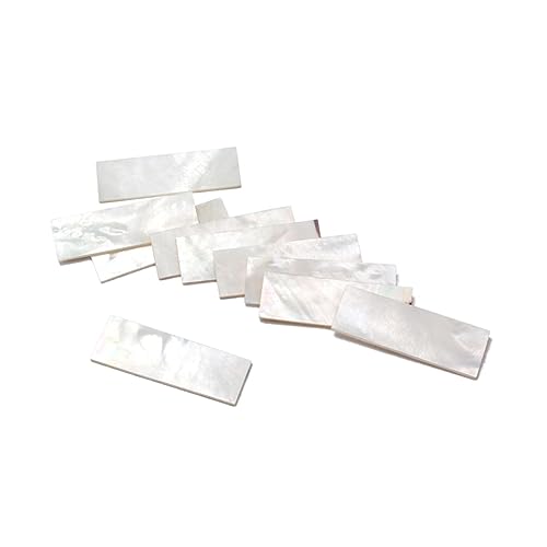Toddmomy 10 PCS White Shell Guitar Fretboard Inlays Markers Durable Fingerboard Decoration Easy to Cut Install for Guitars and Basses Block