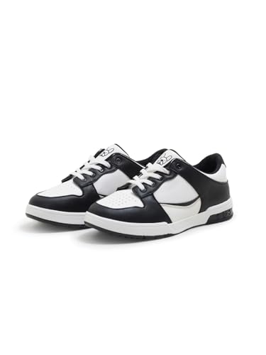 Image of Superdog Men Dogs M11 /M12 Monochrome Classic Sneakers | Everyday Casual Shoes | 5-Layer Hexa-Cushion Comfortable Walking Footwear with Wide Toe Box & Anti-Slip Sole | Lace-Up Style