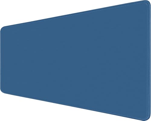 Large Gaming Mouse Pad, XXL Extended Computer Keyboard Mouse Mat with Stitched Edges, 31.5" x 15.7" Non-Slip Waterproof Rubber Base Office Big Long Mousepad for Work, Game, Office, Home, Blue
