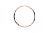 PIERCINGLINE Piercing de aro de titanio, color oro rosa, negro, dorado, plateado, Innendurchmesser: 12mm + Stabstärke: 1mm, Titanio, sin gema