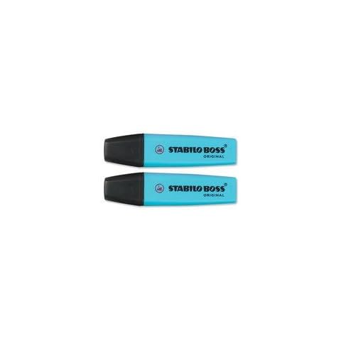 10 STABILO BOSS BLUE HIGHLIGHTER PENS MARKERS Cover