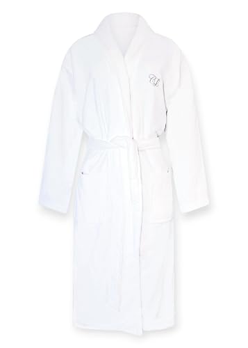 Peignoir turc de luxe Crescentt : coton premium anti-boulochage avec chaussons assortis