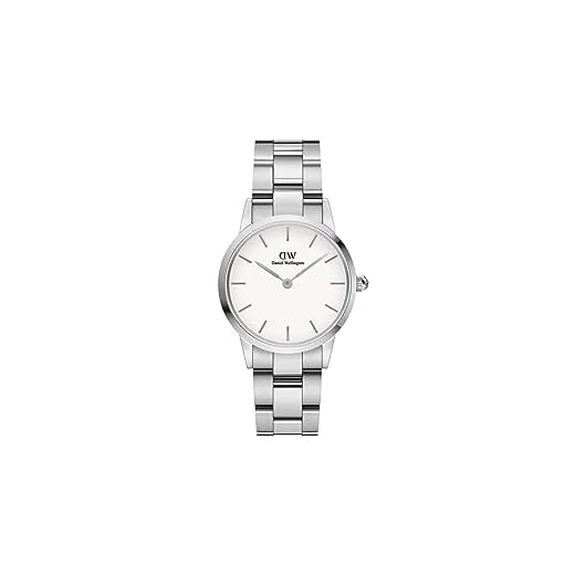 Daniel Wellington Iconic Link, Silber Uhr, 28mm, Edelstahl, für Damen