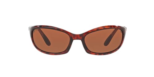 Costa Del Mar Mens Harpoon Oval Sunglasses, Tortoise/Copper Polarized-580P, 62 mm