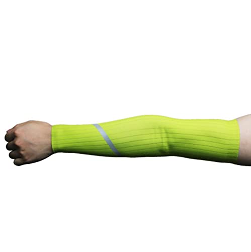 Manchette de cyclisme jaune taille L pour homme et femme protection solaire respirante