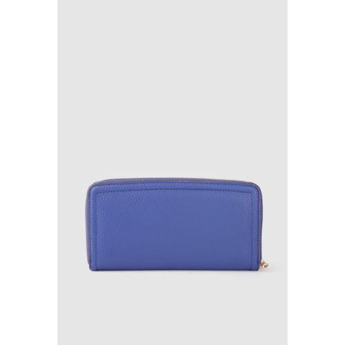 Anne Klein AK Curved Zip Around Wallet w/Chunky AK Lazuli Blue One Size2
