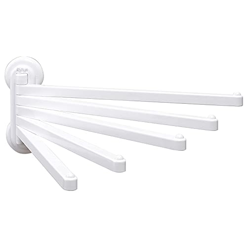 Toallero plegable de pared para baño sin taladro negro 2