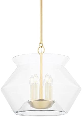 Close-up of the Aged Brass finish and light sockets of the Edmonton lantern