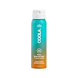 COOLA Organic Sunscreen SPF 30 Sunblock Spray, Dermatologist Tested Skin Care for Daily Protection, Vegan and Gluten Free, Tropical Coconut, 2 Fl Oz