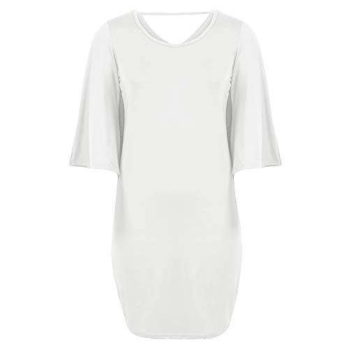 KKmoon Moda feminina Plus Size capa vestido drapeado capa sólida Bodycon Party lápis vestido