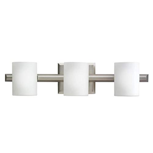 Kichler 5967NI Tubes Bath 3-Light Halogen, Brushed Nickel