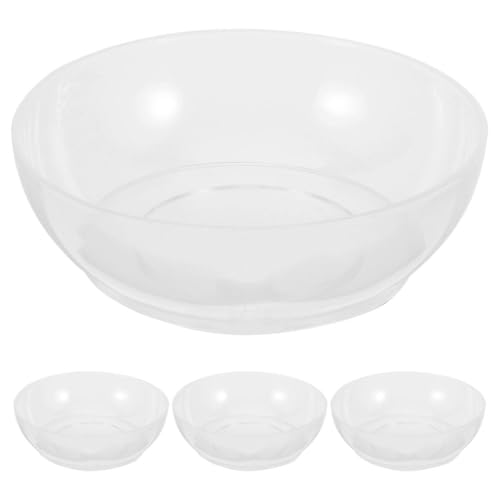 HEANUJJ 4 piezas Bandejas de Pesaje de Cocina Reutilizables Tazones Transparentes Abs Escala Recipientes para Ensalada y Snacks Aptos para Básculas y Almacenamiento de Alimentos