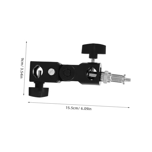 Soporte de linterna para cámara accesorio de fotografía negro compatible con trípode 2