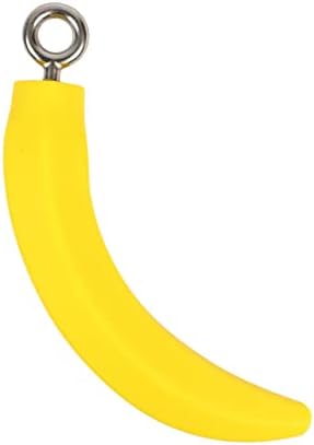 Atomik Rock Climbing Set of 2 Child Size Hanging Bananas for Strength and Grip Training in Yellow Rated to 120 pounds