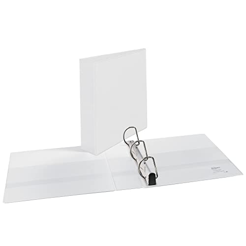 Avery Robustes 3-Ringbuch, 5,1 cm, schräge Ringe, für 21,6 x 27,9 cm Papier, 1 weißer Ordner (05504)