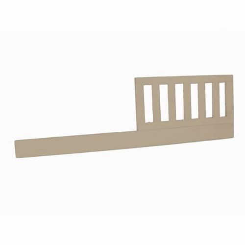Image of Toddler Bed Safety Guard Rail for Sorelle Convertible Cribs - Solid Wood Rail for Convertible Crib to Toddler Bed Conversion - Safety Bed Rail for Children (Model #151, Heritage Fog)