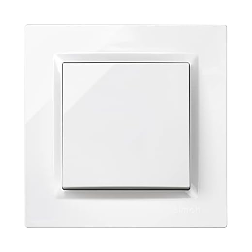SIMON - Interruptor Conmutador, Serie Simon 10, 230V, Interruptor de Pared Interior, Fácil de Instalar, Incluye Marco, Tapa y Mecanismo, Color Blanco
