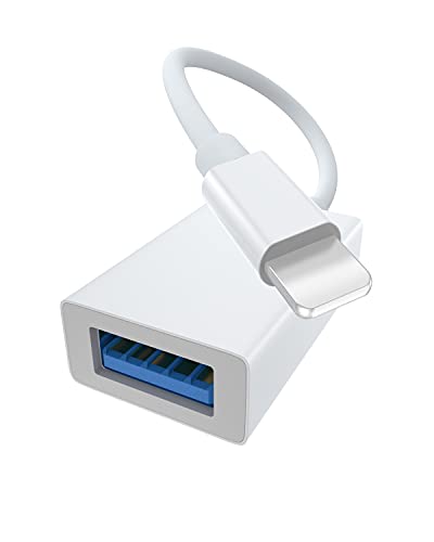 BOUTOP USB Kamera-Adapter Hochgeschwindigkeits-OTG-Adapter für Universelle Peripheriegeräte - Kompatibel Mit iPhone 12/11/XR/X/XS/8/7/6/6S/5/5C/5S und Pad Mini, Plug-and-Play