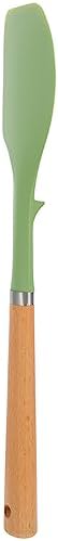 VOSAREA Wooden handle silicone powder grip pasta spoons for cooking cream cooking gadget non-stick mixing spatula spaghetti cooking server bbq baster blender flexible to rotate