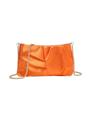 Image of GORGLITTER Women's Evening Bag Birthday Wedding Party Prom Handbag Small Dressy Formal Purse Pleated Satin Clutch