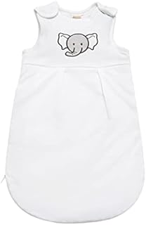 Taobeibei Baby Sleeping Bag 2.5 Tog Kids Newborn Organic Cotton Sleeping Sack Wearable Blanket Sleep Bag for Infant Boy Girls 6 to 12 Months(White Elephant)