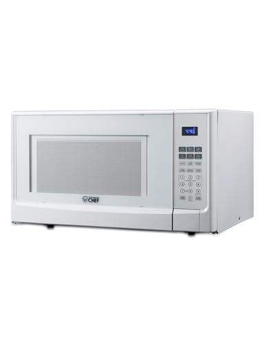 COMMERCIAL CHEF 1.4 Cubic Foot Microwave with 10 Power Levels, Small Microwave...