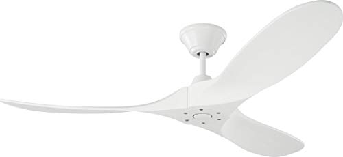 Monte Carlo 3MAVR52RZW Maverick II Energy Star 52 Outdoor Ceiling Fan with Remote Control, 3 Balsa Wood Blades, Matte White