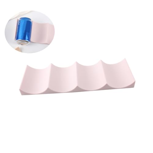 Soporte apilable de plástico para botellas de vino color rosa claro miniatura 1