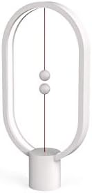 Heng Balance lamp, DesignNest, Allocacoc, Switch on in mid-air, USB Powered LED Table lamp, magneticDesk lamp, Warm Eye-Care Lamp, Contemporary Soft Light, Office, Home (White)