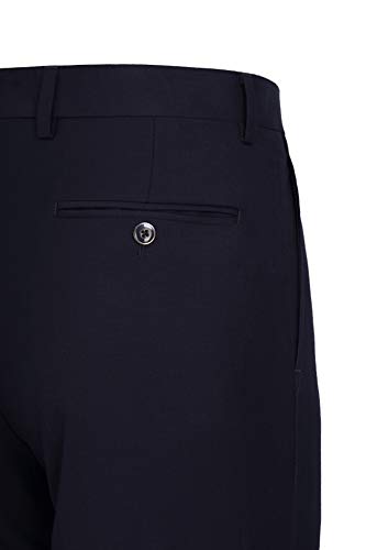 AMY ZHU Men’s Premium Straight Fit Flat Front Dress Pant2