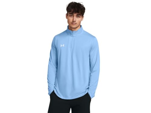 Under Armour Team Tech Mens Long Sleeve Quarter Zip S Carolina Blue-White