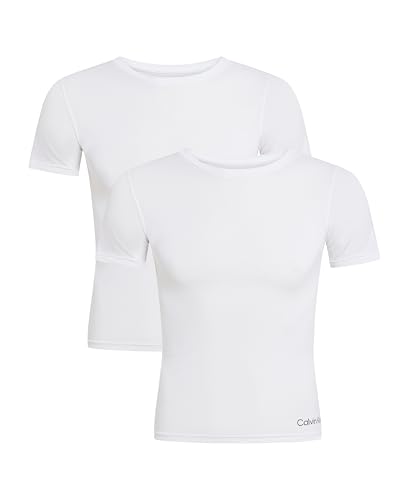 Lista de Playera Blanca Niños Top 5. 42 Calvin Klein Boys' Big 2 Pack Crewneck T-Shirts, Classic White, Large-12/14