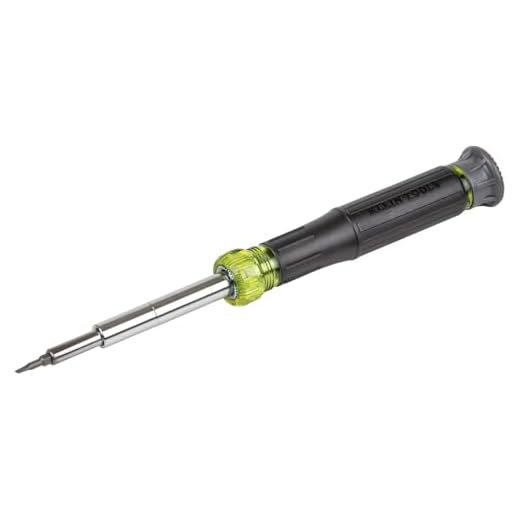 Klein Tools 32314 Electronic Screwdriver, 14-in-1 with 8 Precision Tips, Slotted, Phillips, and Tamperproof TORX Bits, 6 Precision Nut Drivers