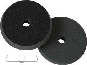 Image of Maple Car Care 5-Inch Final Cut Foam Pad for Car | Black Flat Buff Pad for Car Detailing | Heat Resistant Rotary & DA Polisher Pad | Waxing Buffing Pad for Polishing | Polish Pads for Car & Bike