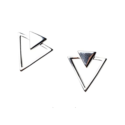 Boucles d'oreilles Triangle argentées pour femme, l'accessoire idéal de vos soirées