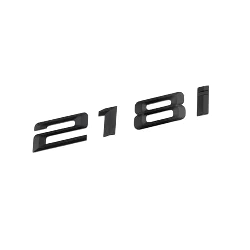ALMVIS 218i 228i Plata/Negro ABS Número Letras Insignia del Tronco del Coche Emblema Etiqueta Engomada for BMW Serie 2 218i 228i Pegatinas del Logotipo del Coche(218i Matte Black)