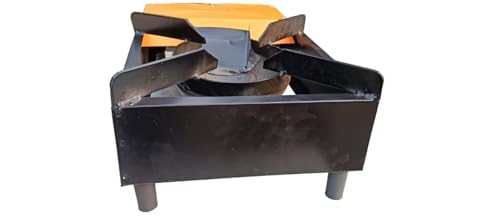 Sans-kruti Carbon Steel Chul Shegadi Wood & Coal Stove, Heavy Duty Lakud Kolsa Shegadi for Cooking, Ideal for Home, Outdoor, Terrace, Garden & Multiuse Purpose, Orange - Image 6