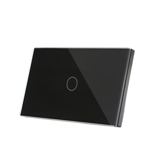 Sonnette murale tactile en verre cristal noir bouton réinitialisation