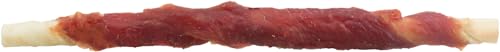 TRIXIE Denta Fun Rolls mit Ente - Hundesnack - Rinderhaut mit Entenfleisch ummantelt - Glutenfrei - 12 cm - 10 Rollen - 80 g