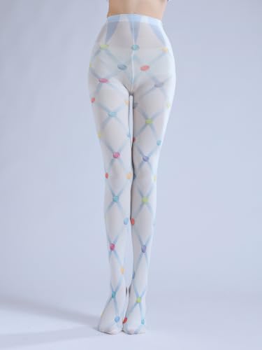 Image of Sahabowi Women's Sheer Tights, Digital Print Designs Stockings