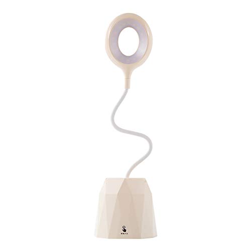 Lampe de bureau tactile LED rechargeable 2000mAh avec anneau lumineux flexible