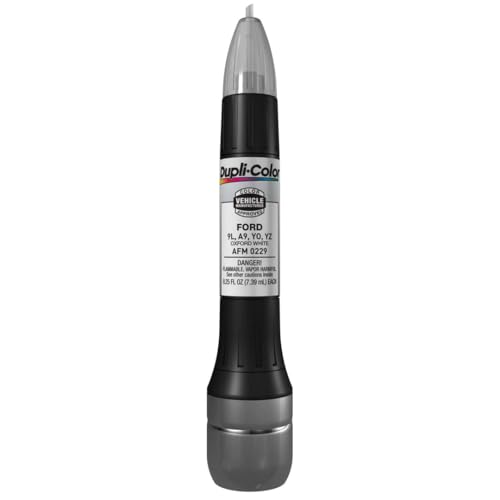 Dupli-Color AFM0229 Oxford White Ford Exact-Match Scratch Fix All-in-1 Touch-Up Paint - 0.5 oz (0.25 oz. paint color and 0.25 oz. of clear)