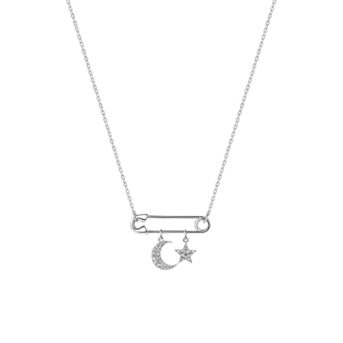 Collier court en argent sterling anti-noircissement avec chaîne de clavicule 925
