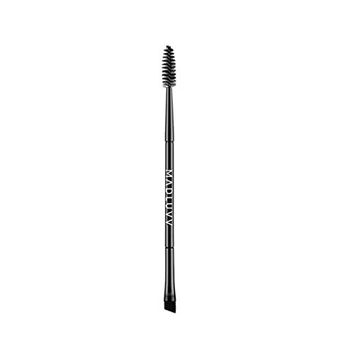 Duo Eyebrow Brush By Madluvv - Angled Eye Brow Brush And Spoolie Brush Professional Eye Brow Brushes Firm Thin Angle For Precision Definer, Liner, Filler, Shaper, Powder, Makeup #TOP12