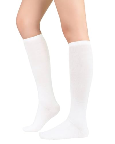 Image of Century Star Knee High Socks for Women Long Tube Socks with Stripes