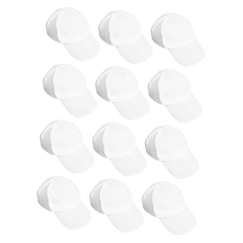 Casquettes de baseball coton blanc enfants - Chapeaux soleil légers garçons filles YSJNHX 12pcs