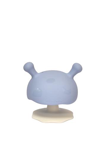 Image of Baby Teething Toys for 3-12 Months Sucking Needs. Mombella Baby Teethers for Infants 6 Month Old, Soft Silicone BPA Free Chew Toy for Babies 4 Months, Baby Show Gifts for Newborn, Blue