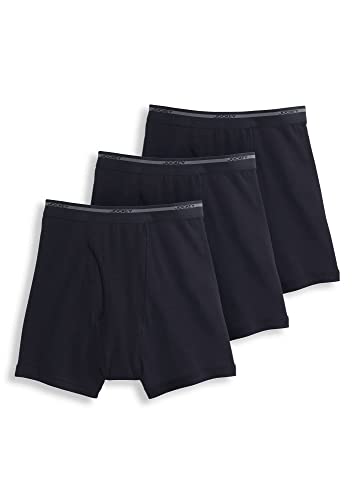 Jockey Men's Underwear Classic 5' Boxer Brief - 3 Pack, Black, L