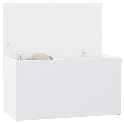 BaraSh Cassapanca Bianca 84x42x46 cm in Legno